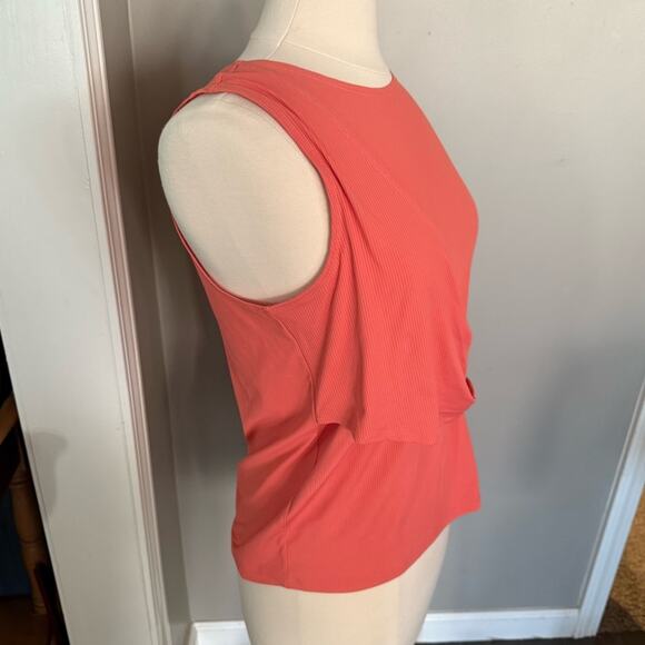 Tavi Noir NWT Synergy Twist Ribbed Tank Top Poppy Pink Lrg BalletCore Feminine - Picture 3 of 12